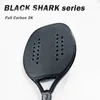 Tennis Rackets Hoowan Blackshark Beach Carbon 3k 12k 18k Profissional Solid Black Rough Rough Soft EVA Core 230413