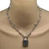 Chokers Handmade Cool PadLock Pendant Necklace Streetwear Punk Necklaces Gothic Choker Party Jewelry 231114