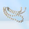 Длинное 30 -х 89 мм настоящий натуральный белый акоя культивируется на жемчужном ювелирном ожерельем 2818093