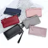 Wallets Genuine Leather Zipper For Women Money Bag Coin Purse Card Organizer Long Clutch Wallet Large Capacity Phone Handbags