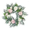 Decorative Flowers Front Door Wreath Artificial Decorations Garland Backdrops Decor 367A