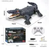 Animais elétricos / RC 2.4G RC Crocodilo Controle Remoto Elétrico Barcos Jacaré Impermeável Crocodilo Brinquedo de Controle Remoto para Crianças Brinquedo Divertido na Água de Verão Q231114