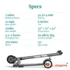 Autres articles de sport Trottinette électrique pliable GOTRAX G2Plus pour adolescents adultes de 8 ans avec pneus 6" 200 W 12 mph scooters gris 231113