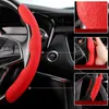 Stuurwielafdekkingen Gescheiden half koolstofvezel Auto-afdekking Niet-slip Protector Anti Dustwasbare interieuraccessoires