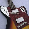 Custom Shop Jazzmaster Deluxe 3 tons Sunburst Jaguar Guitare électrique Humbucker Pickups Red Pearl Pickguard Touche en palissandre, incrustation de points, pont trémolo