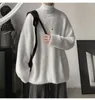 Kvinnors tröjor Sweatshirt Turtleneck hoodie med fleece tjock lös lat lat ins varm topp vinter manliga streetwear män kvinnor 2023