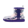 Designer Classic Warm Boots Womens Mini Half lussuoso Snow Boot UG Inverno Pelliccia piena Soffice peloso Raso Pantofole uggglie castagna alla caviglia Stivaletti