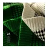 Damenpullover Wollpullover Damen Grüne Kleidung Damen Top Mode Pullover Vintage Winter 2023 Luxus Tops Langarm Strick gestreift