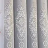 Gordijn Koreaanse prinsesstijl dubbele black -out gordijnen Elegant touw geborduurd met kanten valance raam gordijnen voor woonkamer slaapkamer