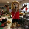 Christmas Brown Lion Mascot Costume Cartoon thème personnage Carnival Unisexe Adults Size Halloween Birthday Party Fancy Outdoor Ten et hommes femmes