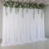 Autres fournitures de fête d'événement 2x2m blanc tulle toile de fond de mariage panneau rideau banquet scène décoration romantique draperie anniversaire fond mur décor 230414