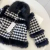 Nowy bawełniany płaszcz dla dzieci imitacja futra futra dla dzieci designerskie rozmiar 90-140 czarno-białe paski projektowanie dziewczynki nov10