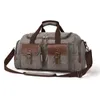 Duffel Bags Vintage Canvas Travel Carry On Luggage For Men Women Handbag Large Traveling Bag Tote Weekend