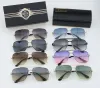 A112 7302 Sunglasses Men's and Women's Metal Retro Fashion Designer Black Glasses Door All Match UV 400 Polaroid Lens