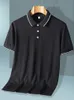 Polos pour hommes Été Respirant Coton Hommes Polos Manches Courtes Polos Solides Classiques Vêtements pour Hommes Casual Golf Polo Tees Plus La Taille 7XL 8XL 230414