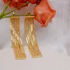 Boucles d'oreilles pendantes géométriques exagérées pour femmes, bijoux à pampilles longues, tendance inhabituelle 2023, boucles d'oreilles suspendues exquises et brillantes