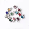 Charms 60 Stück/Lot Geburtsstein-Charms aus Edelstahl, 6,5 mm, Monats-Geburtsstein-Charms für DIY-Schmuckherstellung, Halskette 231113