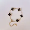 дизайнерский браслет клевераHigh Match двусторонний браслет с пятью цветами клевера Netflix новый браслет бесцветные женские аксессуары подарки
