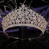 Fermagli per capelli Diademi e corona HADIYANA Design a forma di fiore Donna Gioielli da sposa Accessori per feste Zircone BC3700 Princesa