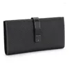 Wallets Long Women's Wallet Genuine Leather 2023 Contrast Color Drawn Head Layer Cowhide Handbag Clip Tide Card Holder Money Purse