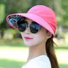 Brede rand hoeden zon voor vrouwen zomer hoed canvas strand UV Protection Cap Visors verstelbare vis Panama Chapeu Gorra MZ008Wide Widewide Oliv