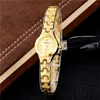 Armbandsur Small Watch for Women Quartz Watches Gold Sliver Band Ladies Simple Female Fashion Golden Orologio Diamond Mini Case Wristwatch