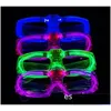 Andere feestelijke feestartikelen Party Led-bril Glow In The Dark Halloween Kerstmis Bruiloft Carnaval Verjaardag Rekwisieten Accessoire Neon F Dh6C0