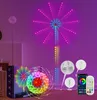 LED 스트립 조명 불꽃 놀이 LED 테이프 조명, RGB 침실을위한 RGB 동적 변경 가능한 LED 조명 USB 앱 제어실 조명 크리스마스 파티 클럽 휴가를위한 리모컨