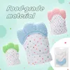 Infantil luxuosas bebê mordome coração estampestres de silicone luvas de luva de silicone crianças crianças dentes de bebê antiating hand mitten baby cuidar 230413