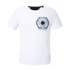 PP Fashion Men's Designer slim fit T-shirt Summer rhinestone Short Sleeve Round Neck shirt tee Skulls Print Tops Streetwear collar Polos M-3XL PP88404