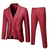 Męskie garnitury Blazers męski garnitur Slim 3 -częściowy garnitur Business Wedding Party Wedding Kurtka kamizelki i garnitury dla mężczyzn męskie ubrania w garniturze Mężczyźni 231114