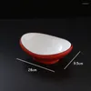 Bols Matte Red Ceramic Bowl Creative Soup 11 pouces Varelle salon table de décoration plaque de rangement collation plateau el fournitures
