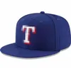 Rangers- t Mektup Klasik Kadın Erkekler Snapback Caps Casquettes Chapeus Beyzbol Şapkaları Dışarıda Ayarlanabilir UNISEX