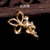 Charms 50pcs 16 24MM Gold Color Pearl Resin Flower Charm Pendants For Clothing DIY Jewelry Making Finding Accessories