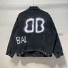 女性用ジャケットデザイナー秋のba jia新しいファッションメンズデニムコート高品質のゆるいリラックスウォータージャケットバッチzhongshan gqcf