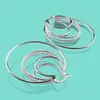 Dangle Earrings Women's Hyperbole Original 925 Sterling Silver Round Multi Layered Accessories Jewelry Gifts Non Allergic