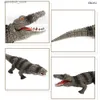 Electric/RC Animals Ny belysning Infraröd RC Crocodile Simulative Remote Control Animal Electrictoy med sund rolig skrämmande jul barn gåva Q231114