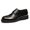 Dress Shoes Platform Patent Leather Italian Men's Formala Autumn Desiger Handmade Genuine Wedding Social Brogues Man