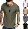 Estilista de moda masculino Plus Tees T Shirt Muscle Gym Workout Athletic Shirt New Pure Cotton Casual Tee Shirt Top