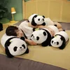 Panda tumbado de 50/70CM, juguetes de peluche Kawaii Bamboo Shoot, muñecos de oso Panda, almohada suave de peluche para niños, regalo de cumpleaños