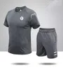 Argélia Fatos de treino masculinos roupas de verão de manga curta lazer esporte roupas jogging camisa de algodão puro respirável