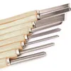 Freeshipping 8Pcs/Set Woodworking Carving Chisel Knives Set Turning Tools Wood Craft Gouge Skew Parting Detail Chisel Handle Sculpture Uokmi