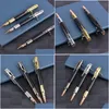 Stylos à bille DIY Gun Metal Bolt Action Pen Antique Solid Brass Rifle Clip Ball Logo personnalisé Homme Cool Cadeaux Drop Livraison Offi Dh9VC