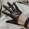 Five Fingers Gloves Sunscreen Gloves Women's Single Genuine Leather Half-palm Gloves Real Sheepskin Stage Show Driving gloves No Lining 231113