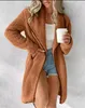 Womens Jackets Kvinnor Casual Long Hleeves Winter Woolen Coat Ladies Tops Plush Oregelbundet Midlength Windbreaker 231113