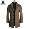 Herren Wollmischungen Herbst und Winter High-End-Marken-Boutique Warmer Woll-Business-Casual-Woll-Langmantel Männliche Woo-Jacke Grau Schwarz Kamel 231114