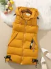Women's Vests Women s Quilted Puffer Vest with Detachable Hooded Sleeveless Zipper-Up Stylish Autumn Winter Casual Warm Outerwear 231114