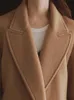 Women's Wool Blends Elegant Long High Quality Wool Coat Women Korean Fashion Solid Winter Jacket 231114