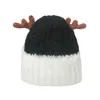 大人のための鹿の帽子クリスマスハットとニットビーニーキャップクリスマスパーティーハットQ729