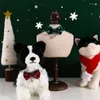 Collari per cani Collare natalizio con papillon regolabile classico scozzese con papillon rosso verde per cani gatti animali domestici